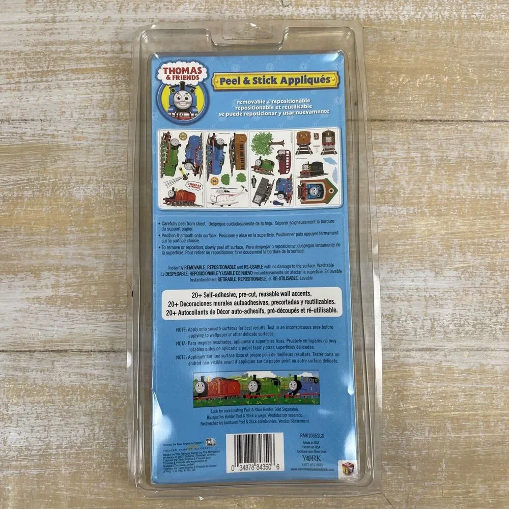 Thomas & Friends Peel & Stick Appliques 2007 *NOS